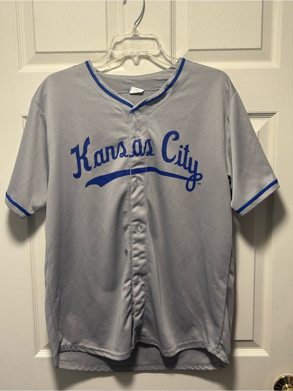 Kansas City Royals Jersey Unilever Promo SGA Gray Adult Size Medium MLB
